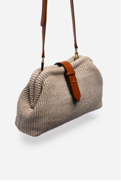 Johnny Was ITALIAN RAFFIA CROSSBODY CLUTCH