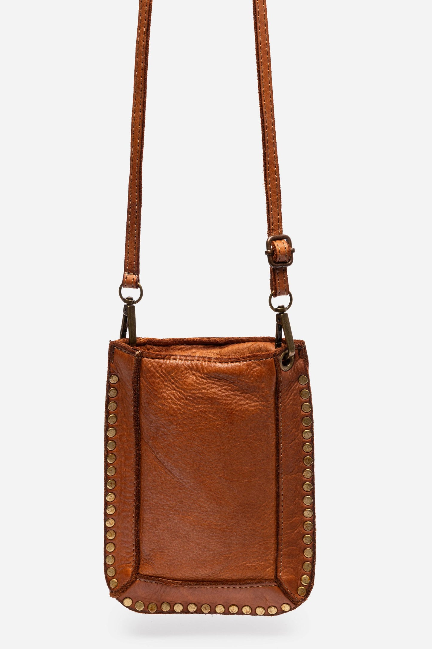 Johnny Was ITALIAN LEATHER STUDDED CELL PHONE CROSSBODY