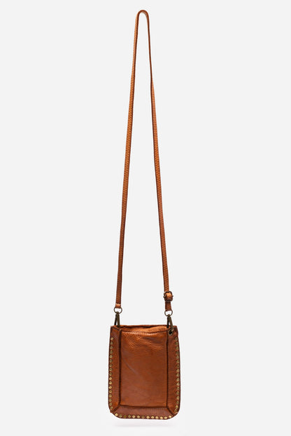 Johnny Was ITALIAN LEATHER STUDDED CELL PHONE CROSSBODY