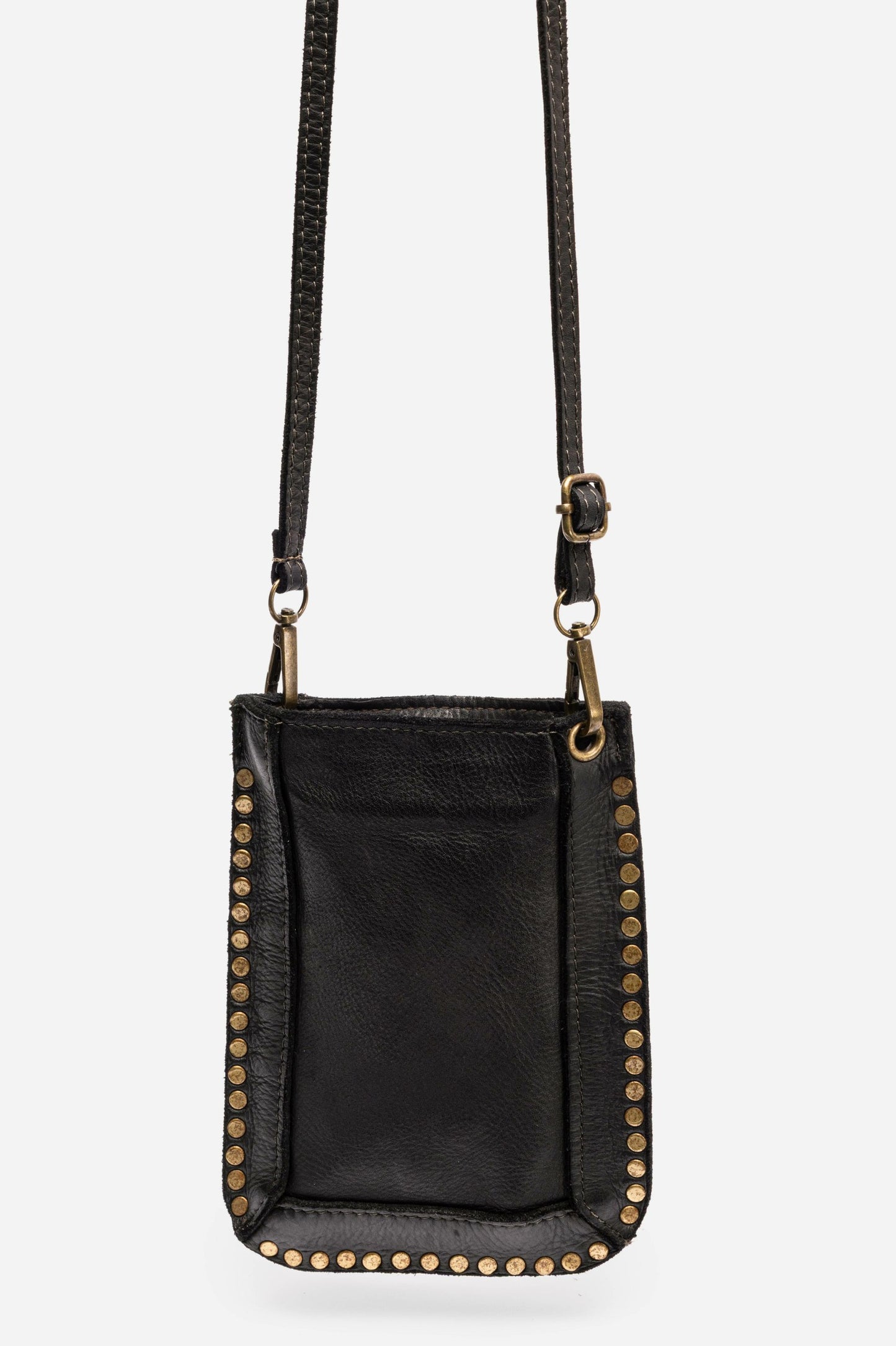 Johnny Was ITALIAN LEATHER STUDDED CELL PHONE CROSSBODY