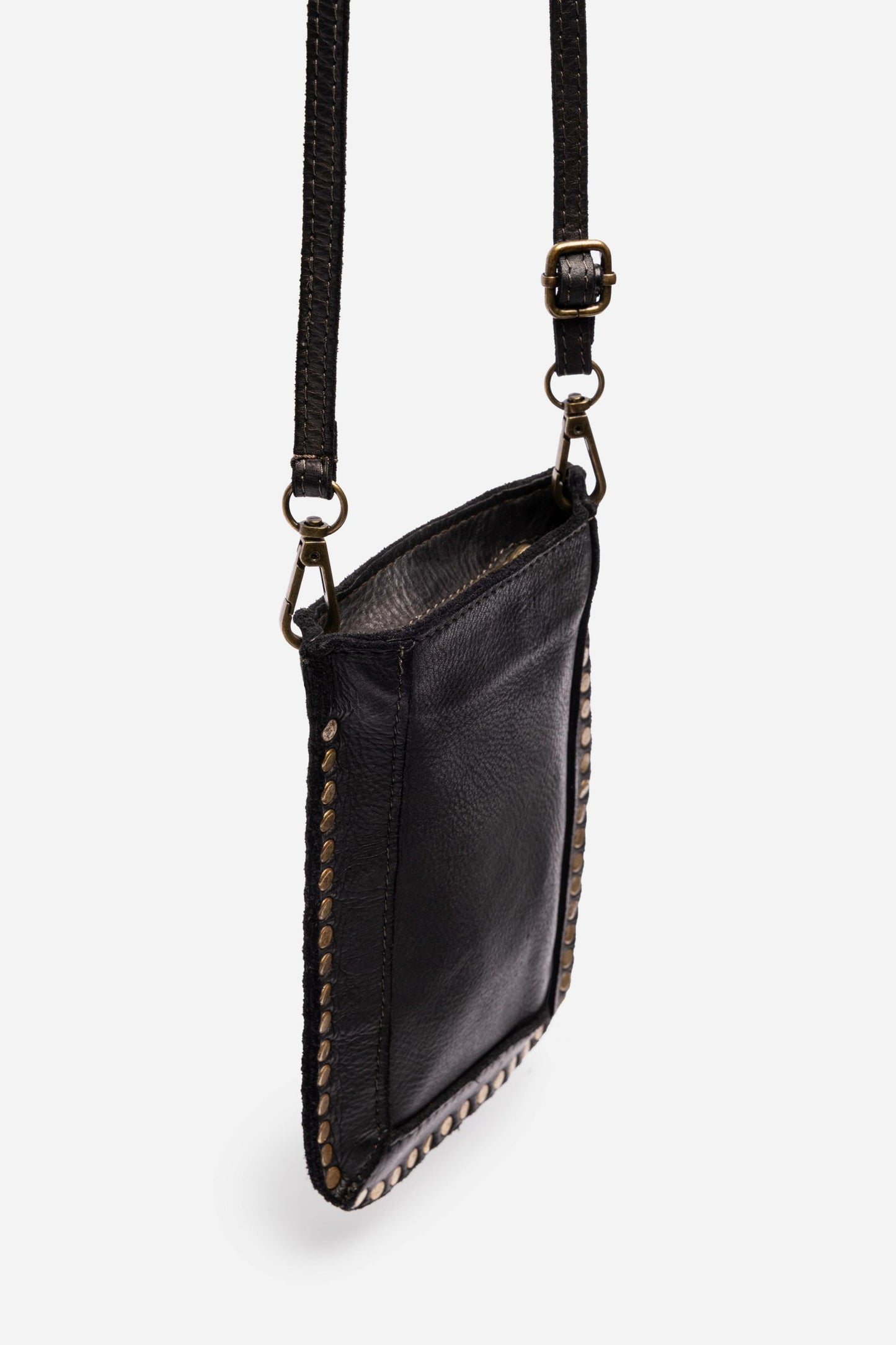 Johnny Was ITALIAN LEATHER STUDDED CELL PHONE CROSSBODY