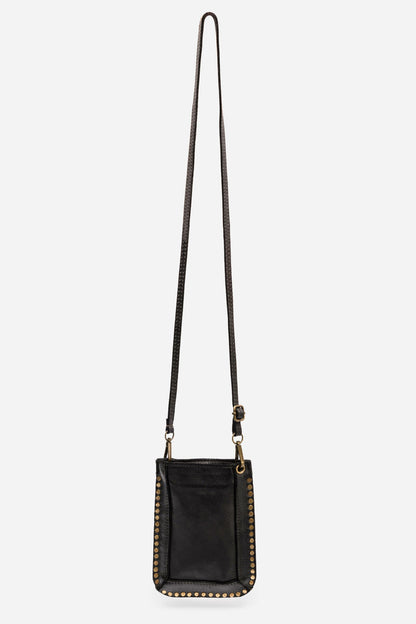 Johnny Was ITALIAN LEATHER STUDDED CELL PHONE CROSSBODY