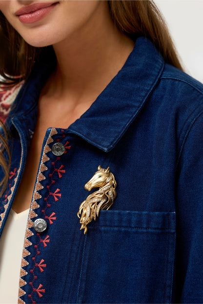 Johnny Was HORSE BROOCH