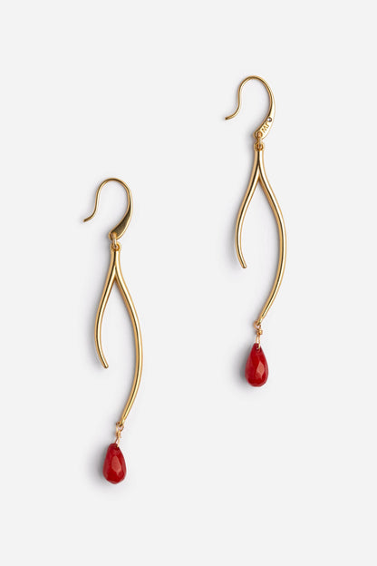 Johnny Was SEMIPRECIOUS TEAR DROP BRANCH EARRINGS
