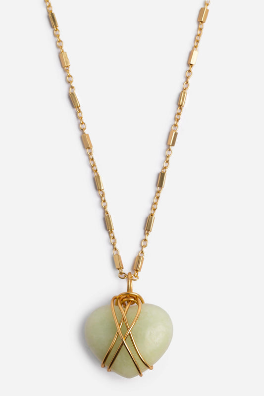 Johnny Was WIRE WRAPPED HEART PENDANT NECKLACE