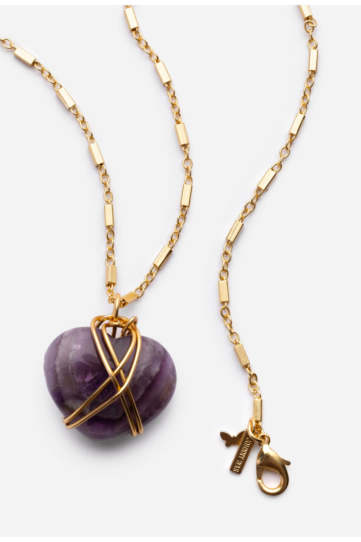Johnny Was WIRE WRAPPED HEART PENDANT NECKLACE