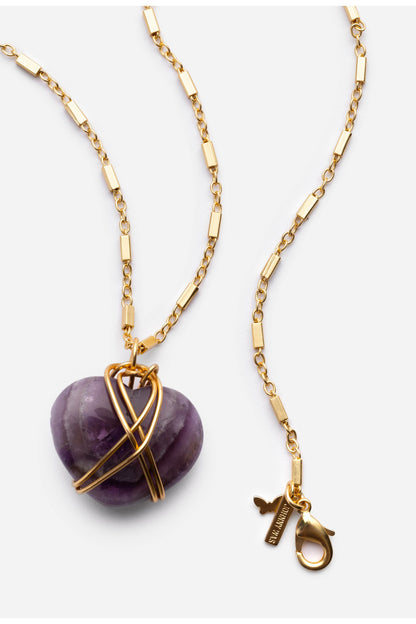 Johnny Was WIRE WRAPPED HEART PENDANT NECKLACE