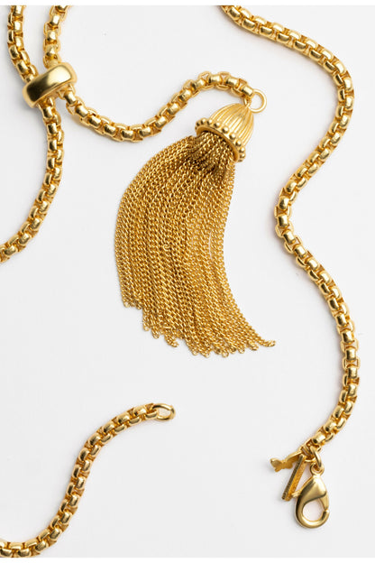 Johnny Was DOUBLE TASSEL CHAIN LARIAT