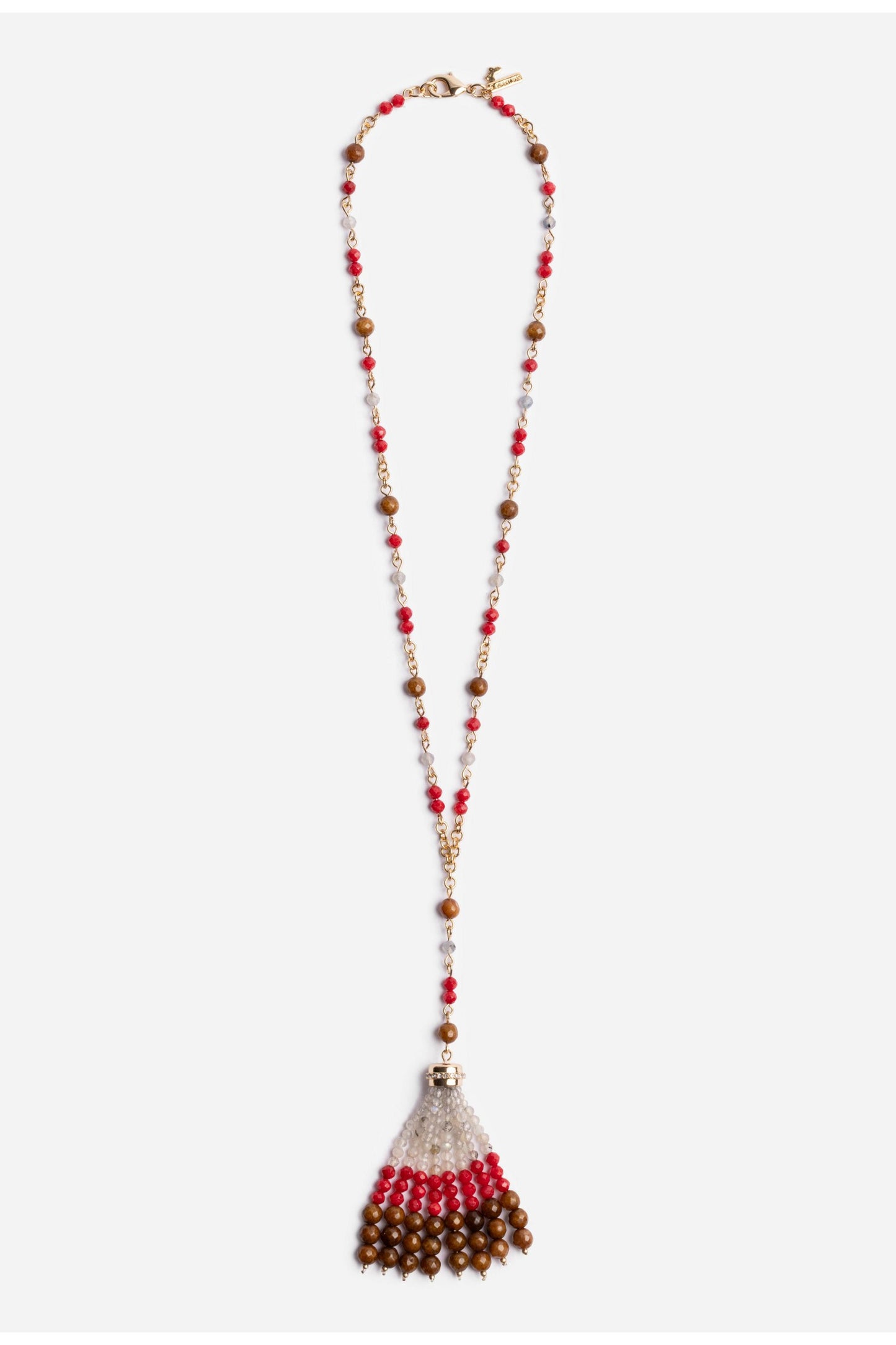 Johnny Was SEMIPRECIOUS BEADED NECKLACE WITH TASSEL