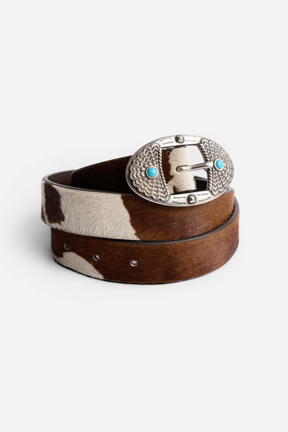 Johnny Was MACULATO ITALIAN CALF HAIR BELT