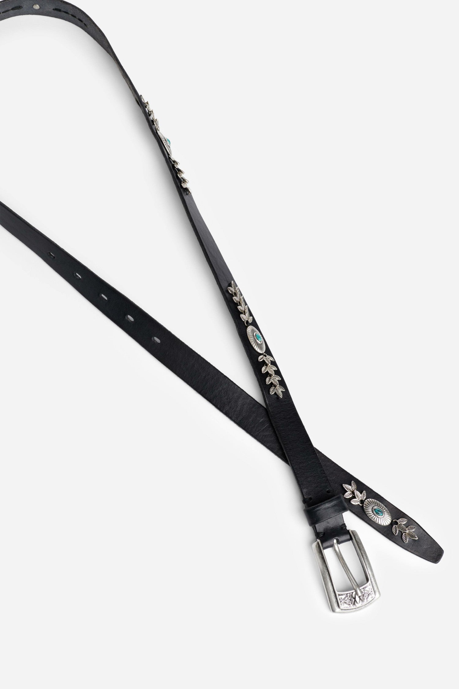 Johnny Was FLOREALE ITALIAN LEATHER CONCH BELT