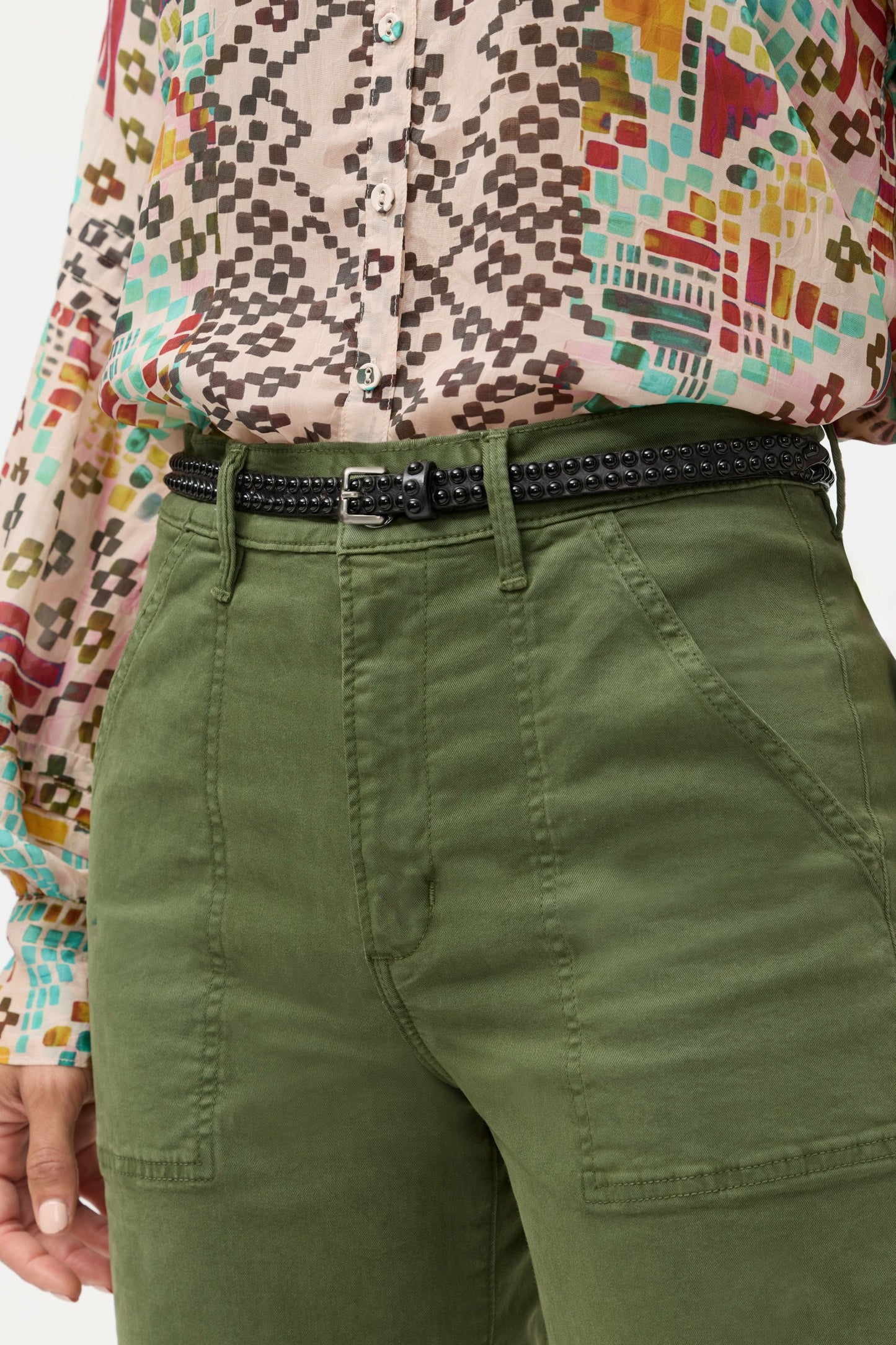 Johnny Was DELICATO ITALIAN LEATHER STUDDED BELT