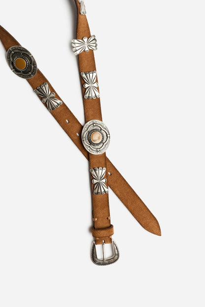 Johnny Was SPILLA ITALIAN SUEDE CONCH BELT