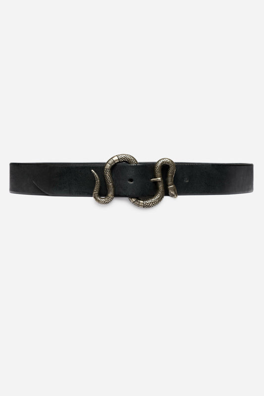 Johnny Was SERPENTINE ITALIAN LEATHER BELT