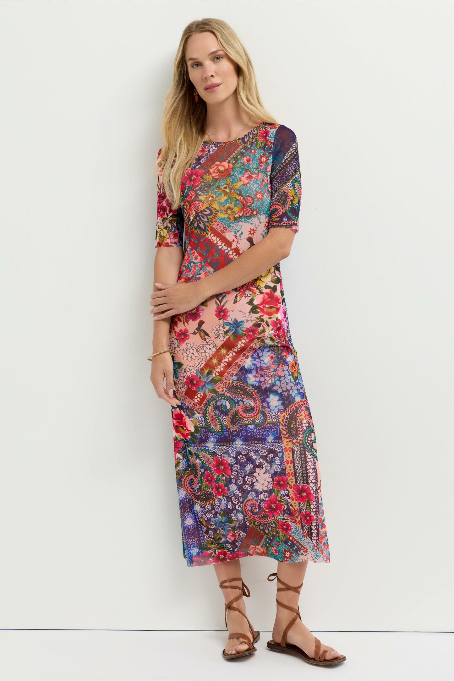 Johnny Was ASTRID MESH MIDI DRESS