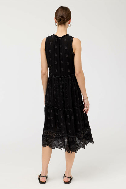 Johnny Was SUSILA MIDI TIERED DRESS