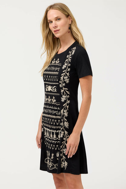 Johnny Was SEAMED KNIT DRESS