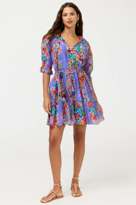 Johnny Was SUZY TIERED MINI DRESS