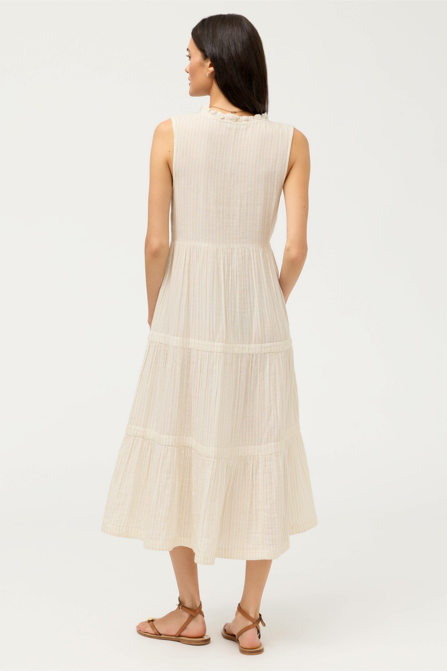 Johnny Was TIERED V-NECK MIDI
