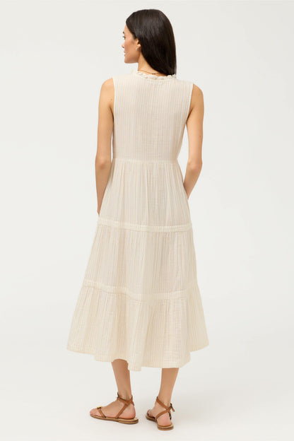 Johnny Was TIERED V-NECK MIDI