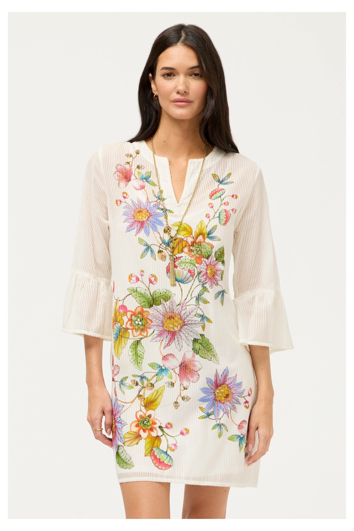 Johnny Was RUFFLE SLEEVE DRESS
