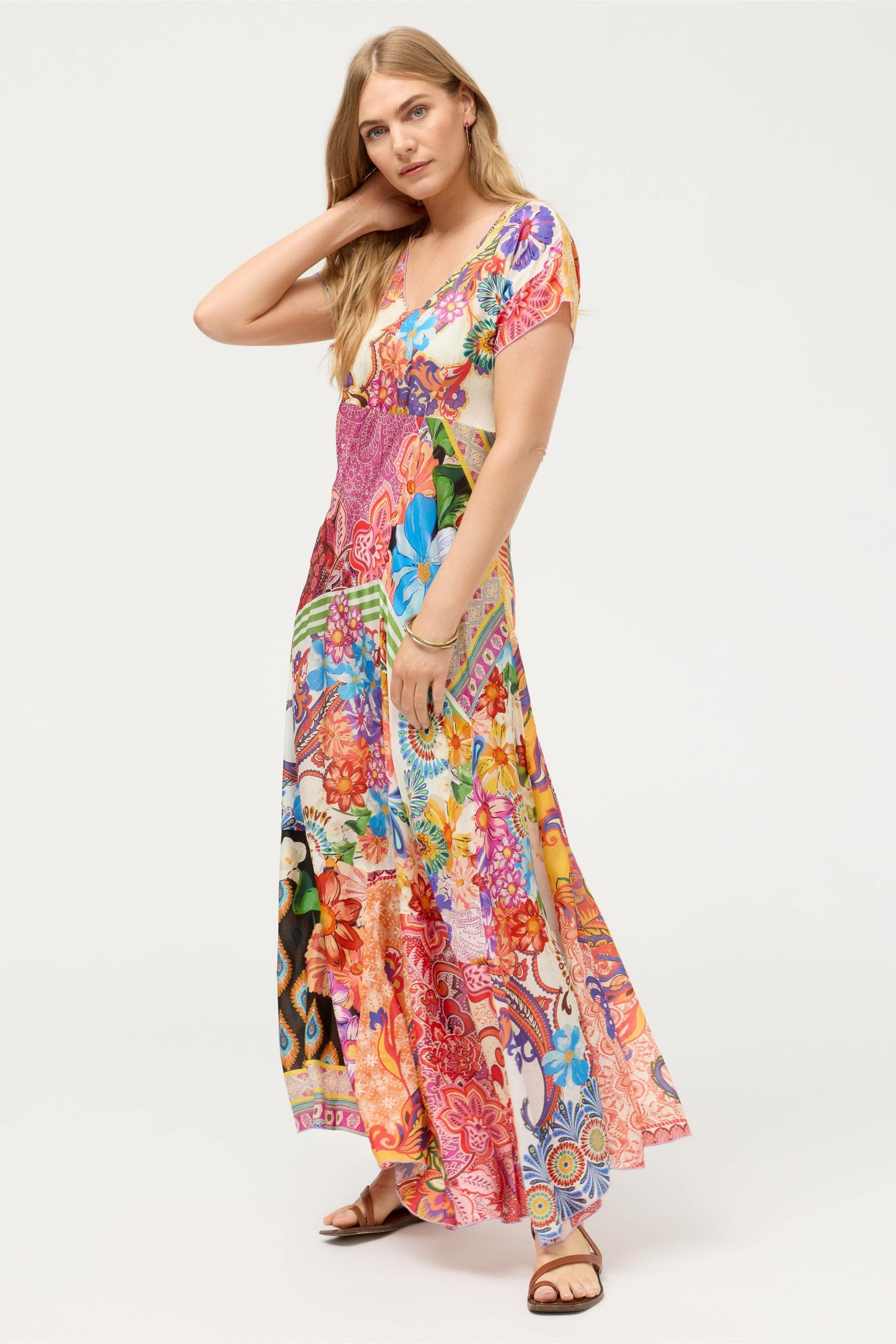 Johnny Was PATCHWORK DRESS