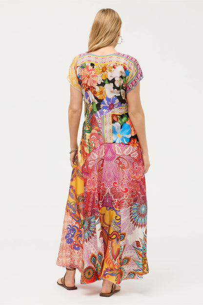 Johnny Was PATCHWORK DRESS
