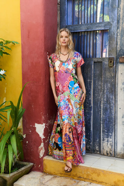 Johnny Was PATCHWORK DRESS