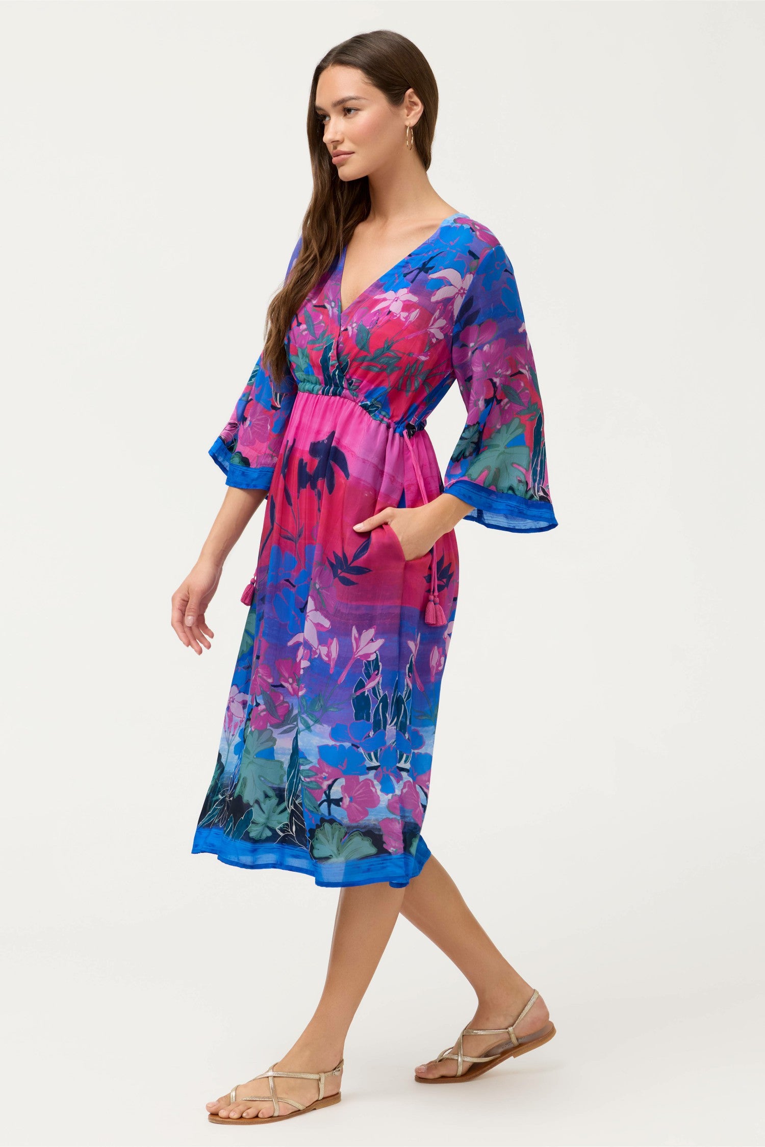 Johnny Was MIDI NEKANEH DRESS