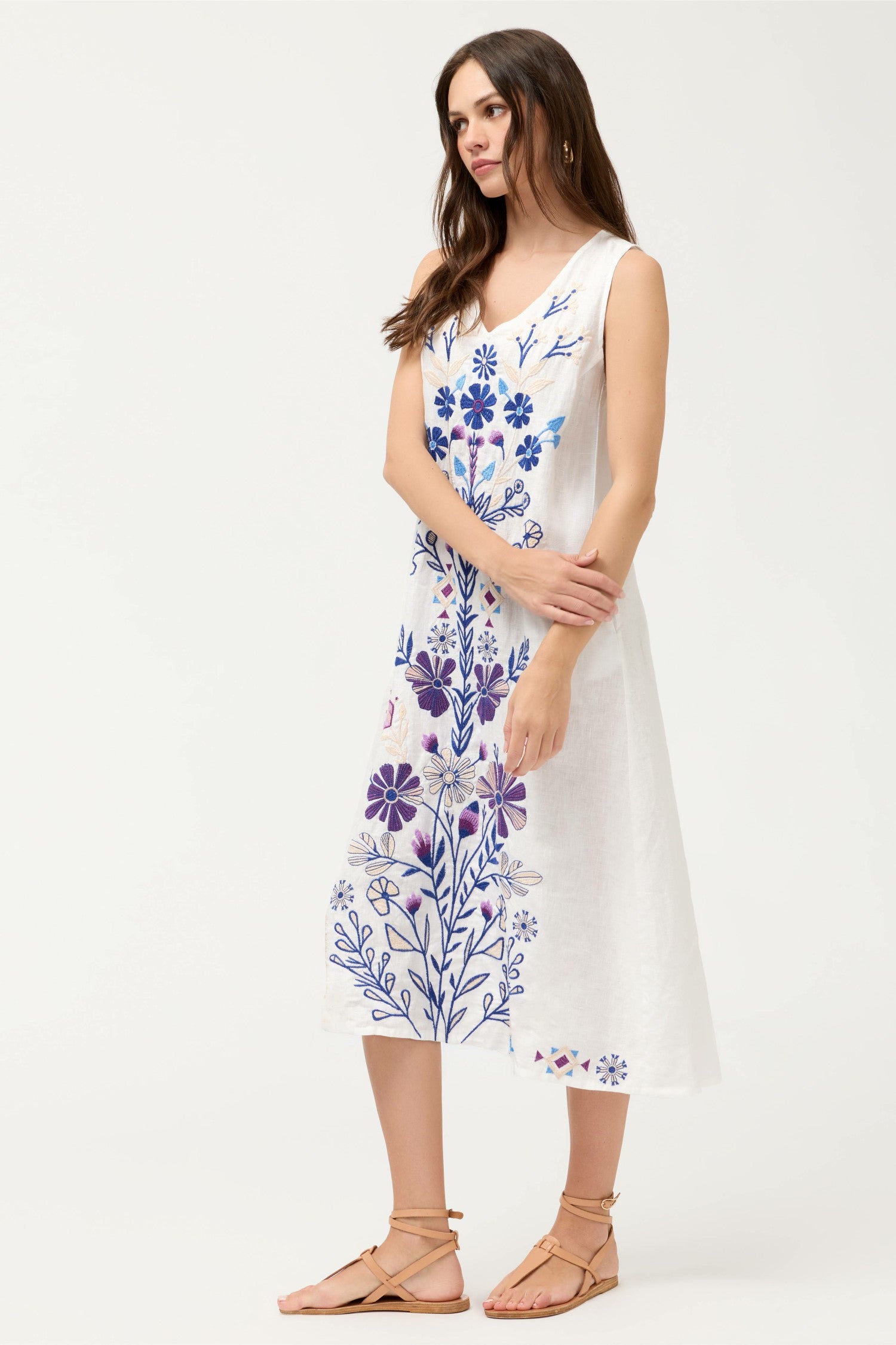 Johnny Was LINEN TANK DRESS