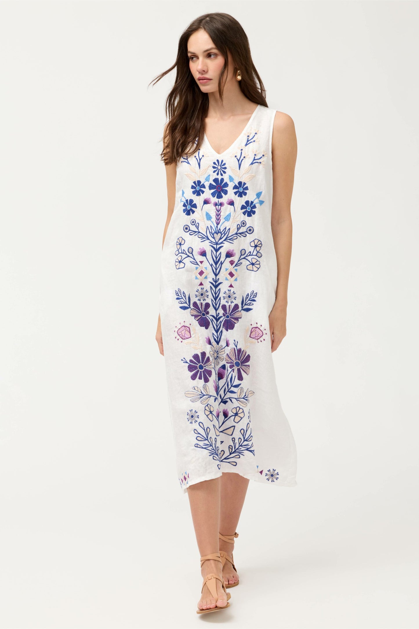 Johnny Was LINEN TANK DRESS