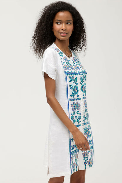 Johnny Was BUTTON FRONT LINEN DRESS