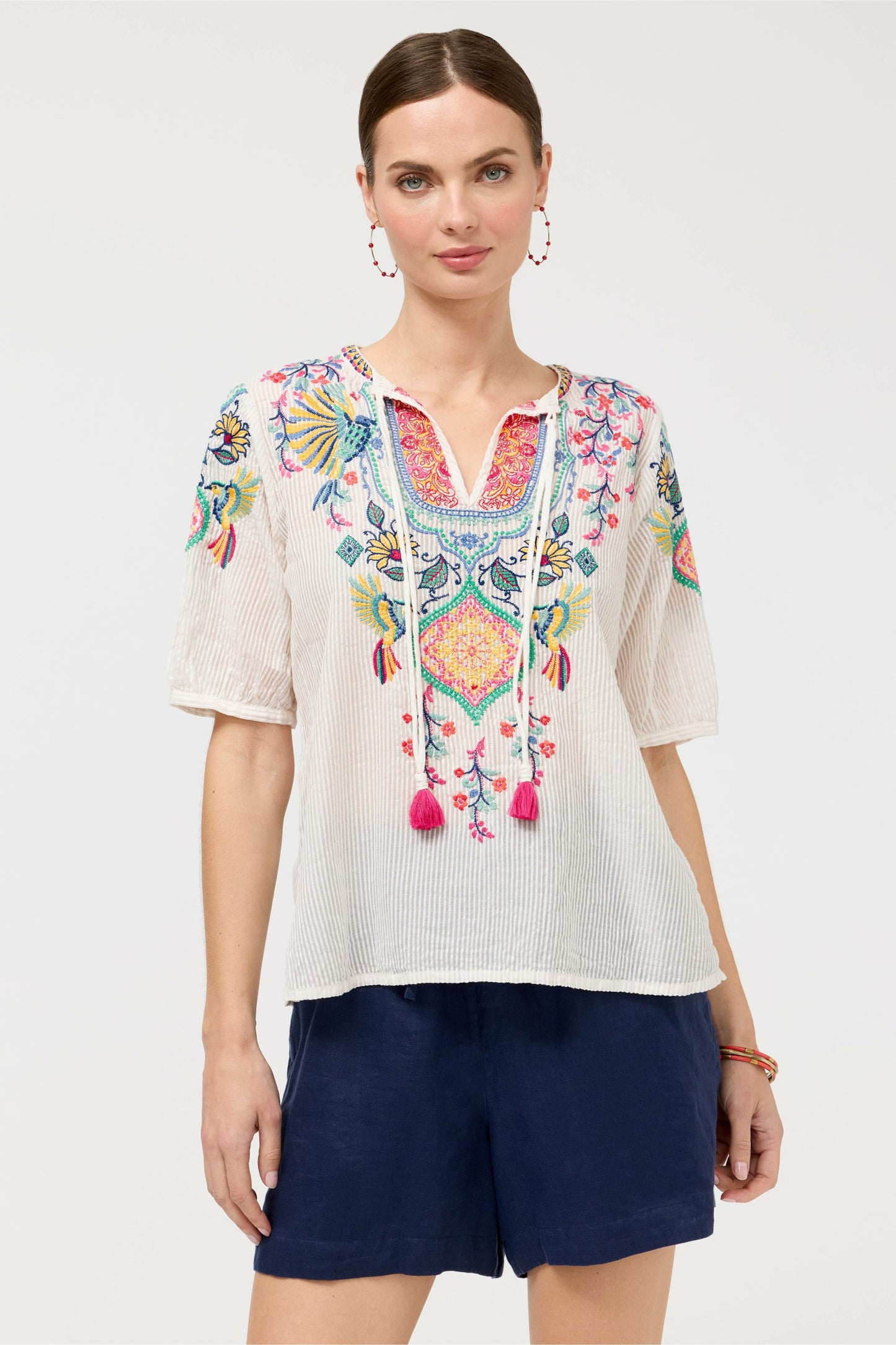 Johnny Was MARGOT SHORT SLEEVE BLOUSE