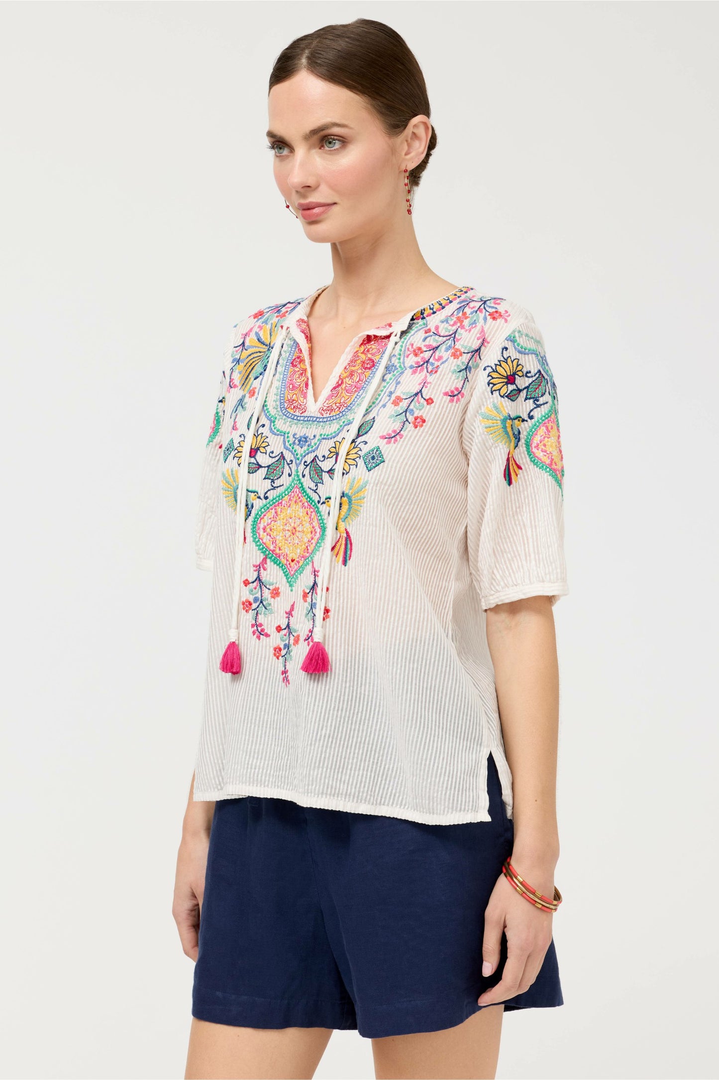 Johnny Was MARGOT SHORT SLEEVE BLOUSE
