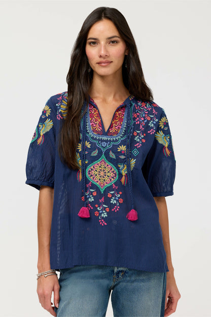 Johnny Was MARGOT SHORT SLEEVE BLOUSE