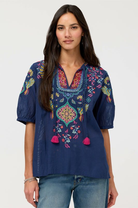 Johnny Was MARGOT SHORT SLEEVE BLOUSE