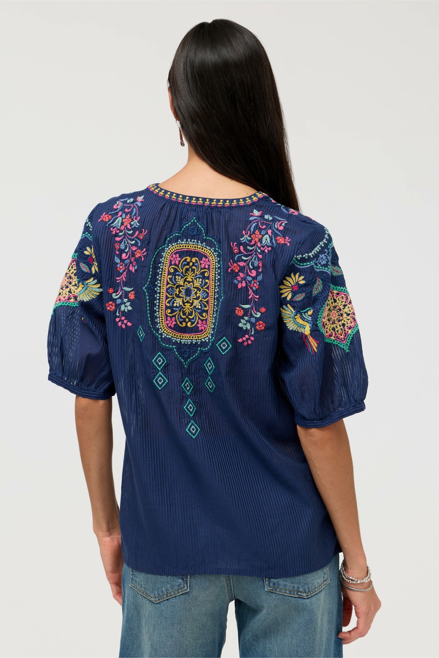 Johnny Was MARGOT SHORT SLEEVE BLOUSE