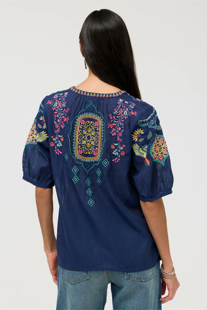 Johnny Was MARGOT SHORT SLEEVE BLOUSE