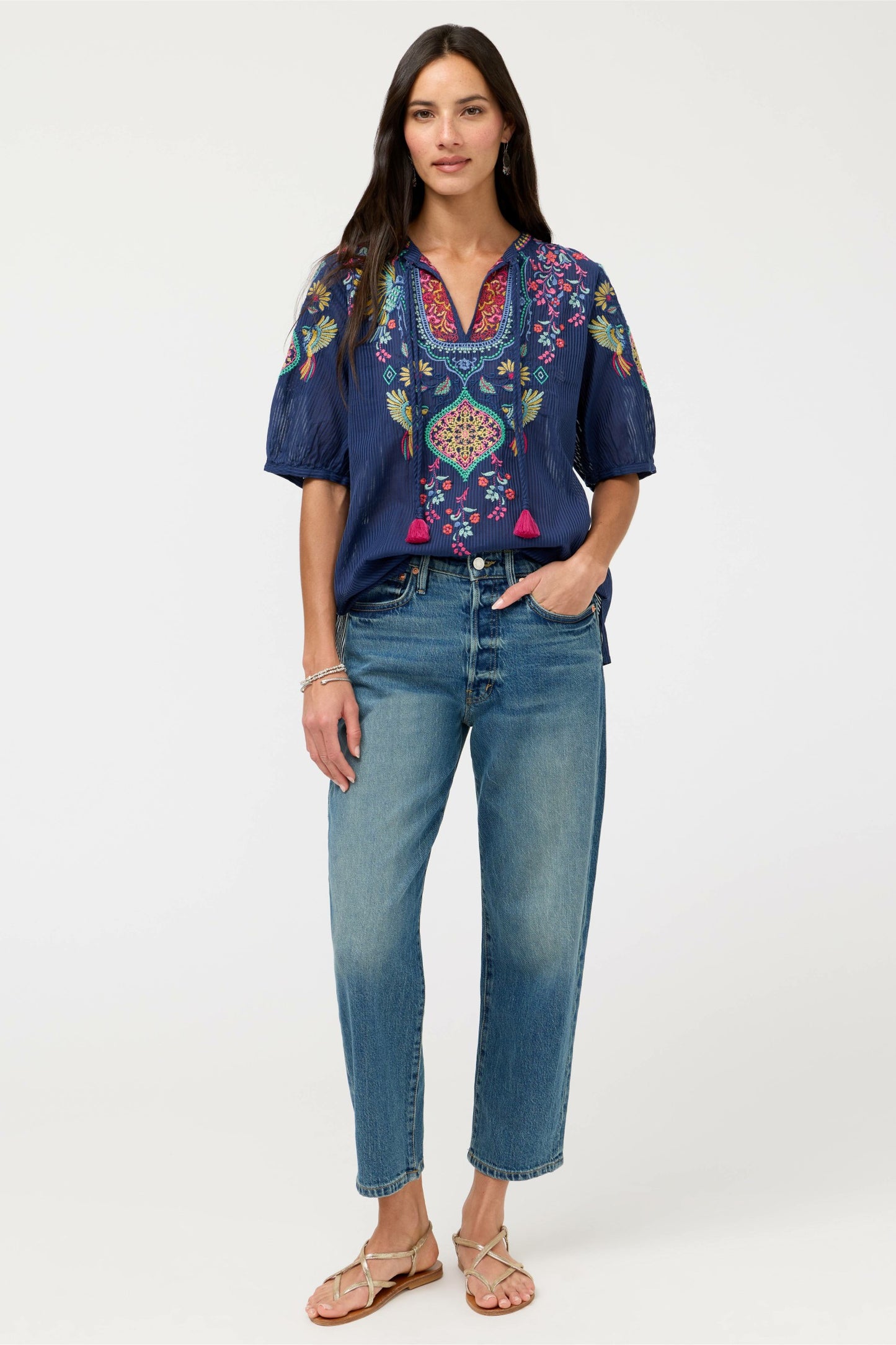 Johnny Was MARGOT SHORT SLEEVE BLOUSE