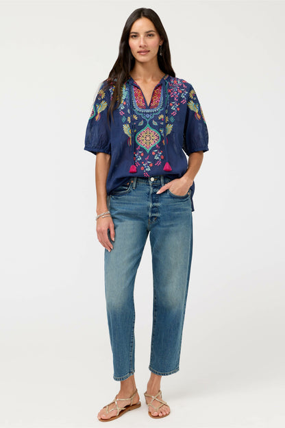 Johnny Was MARGOT SHORT SLEEVE BLOUSE