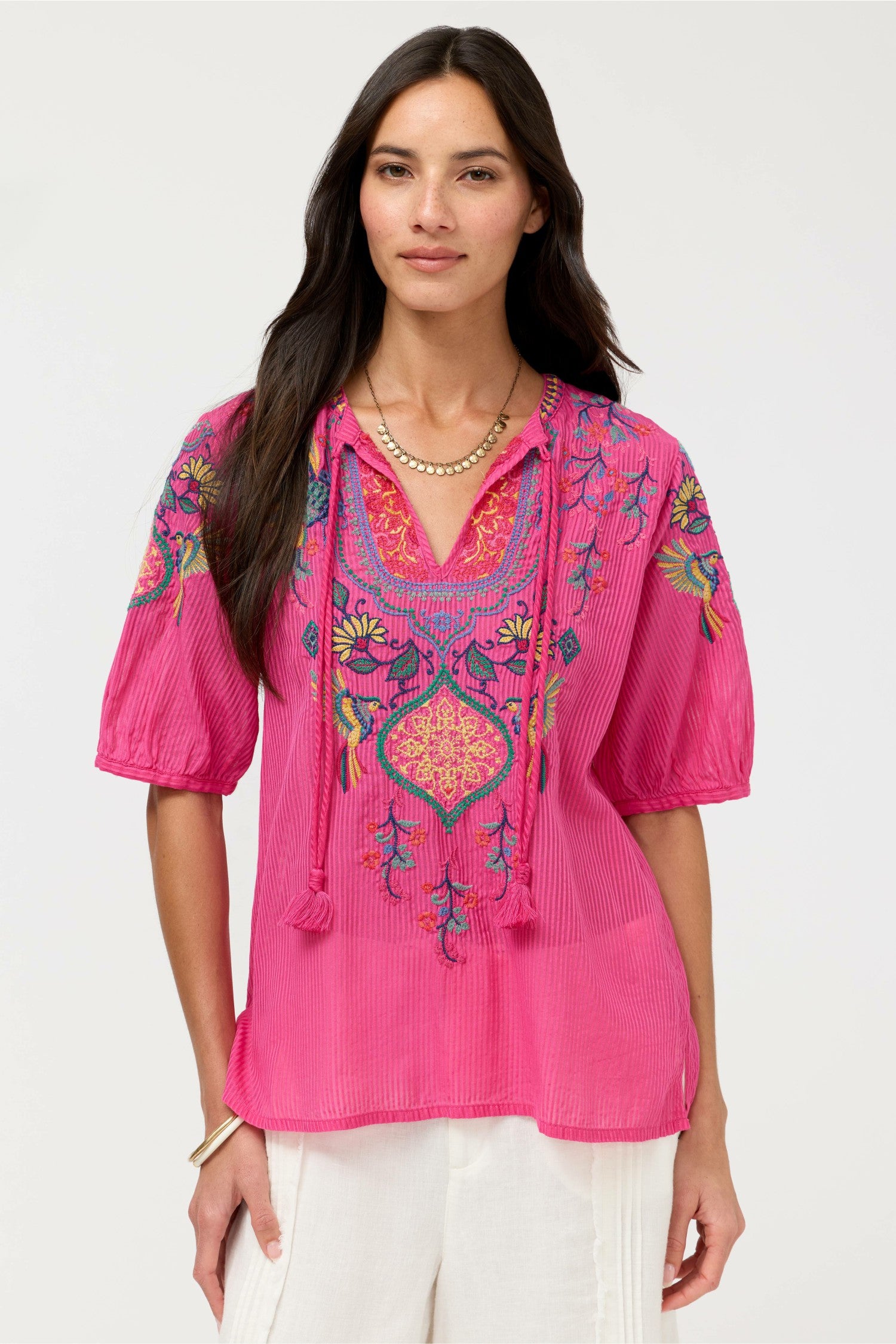 Johnny Was MARGOT SHORT SLEEVE BLOUSE