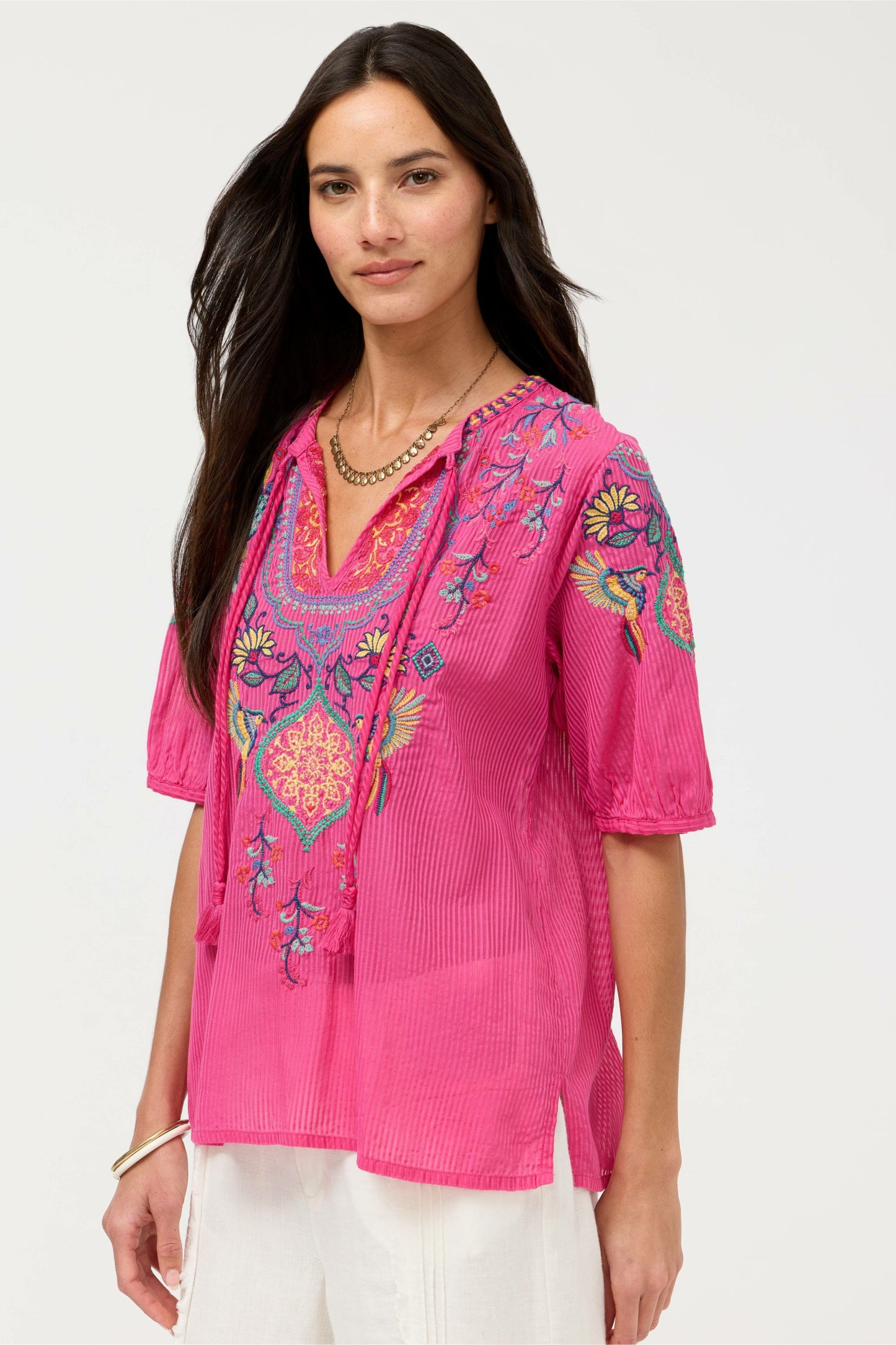Johnny Was MARGOT SHORT SLEEVE BLOUSE