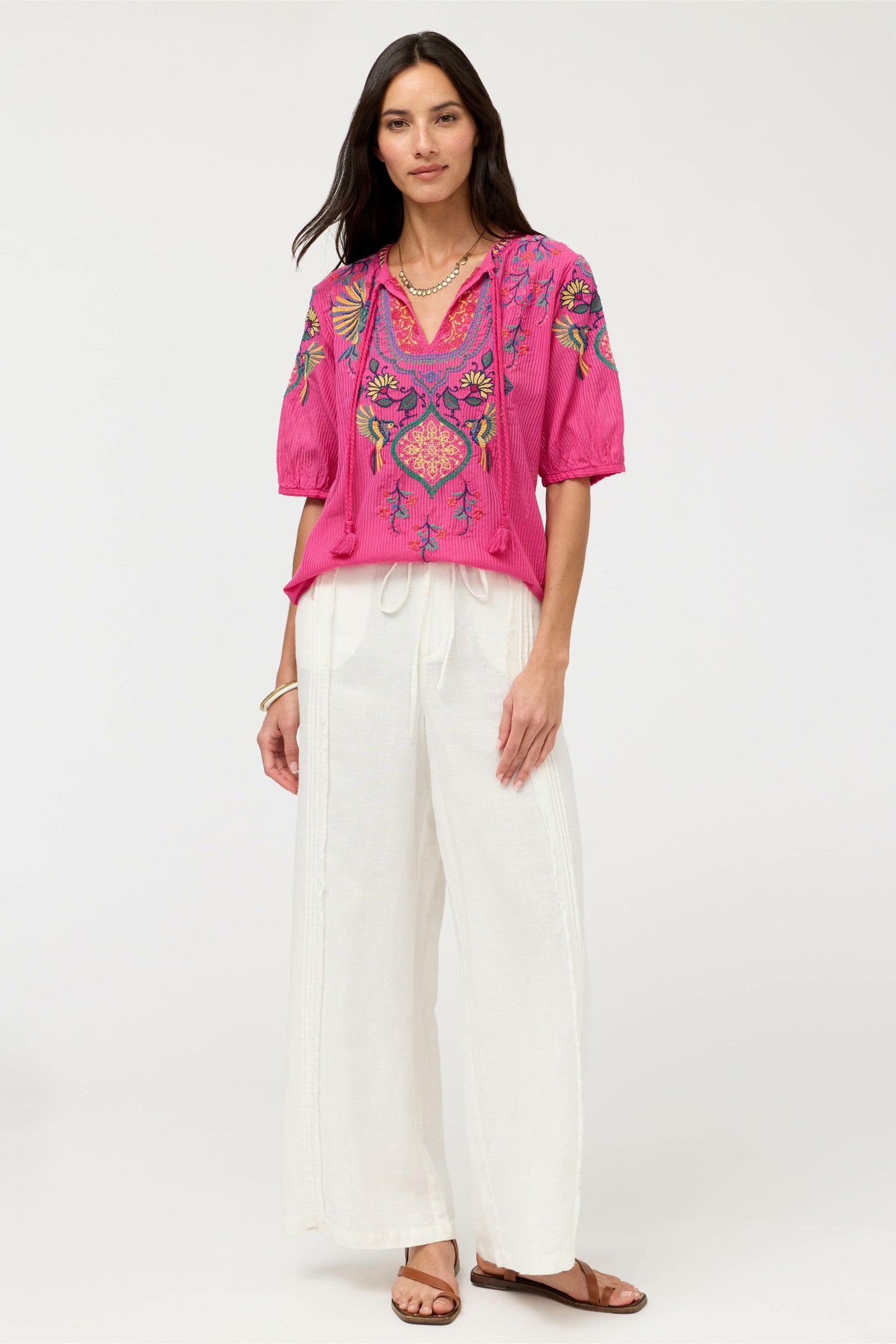 Johnny Was MARGOT SHORT SLEEVE BLOUSE