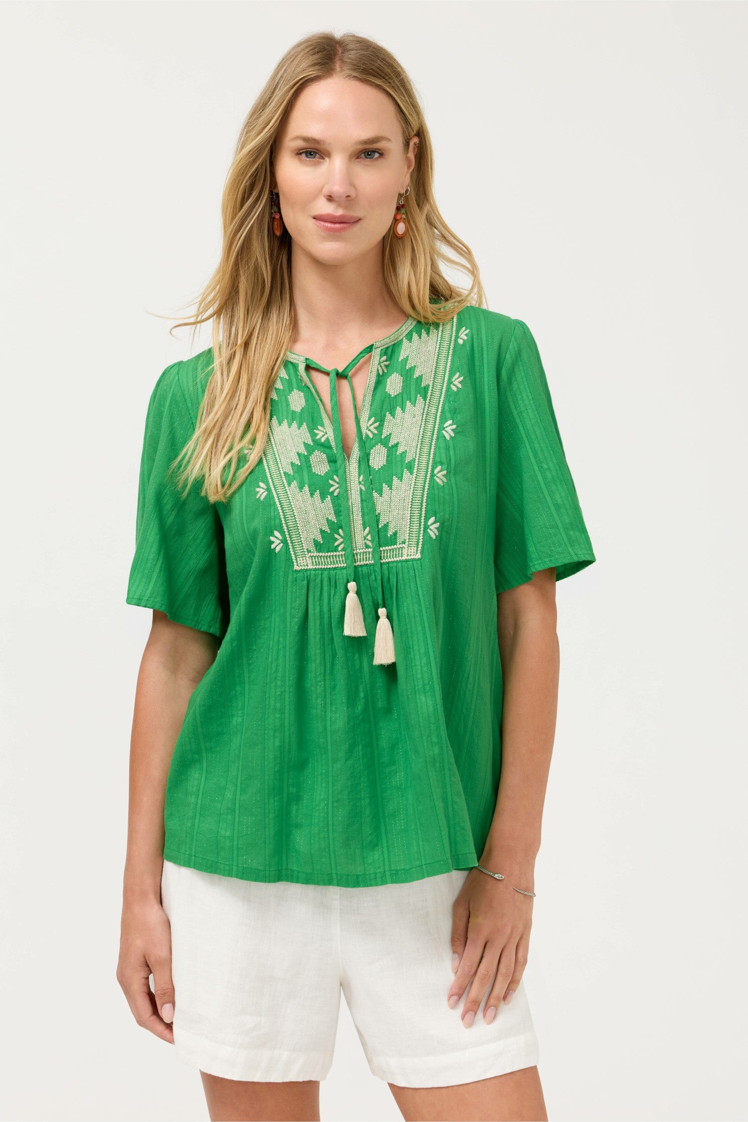 Johnny Was 3/4 SLEEVE PRAIRIE BLOUSE