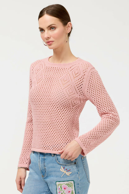Johnny Was THE METALLIC DIAMOND KNIT PULLOVER