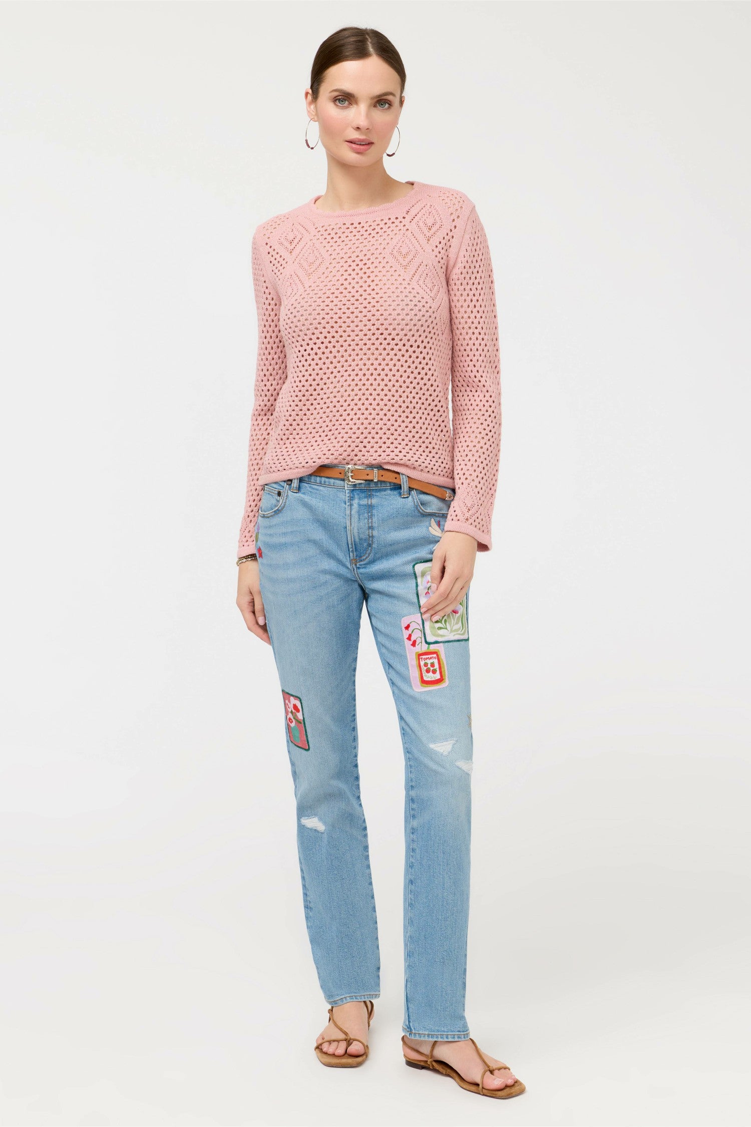 Johnny Was THE METALLIC DIAMOND KNIT PULLOVER