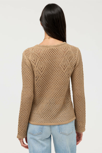 Johnny Was THE METALLIC DIAMOND KNIT PULLOVER