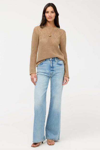 Johnny Was THE METALLIC DIAMOND KNIT PULLOVER
