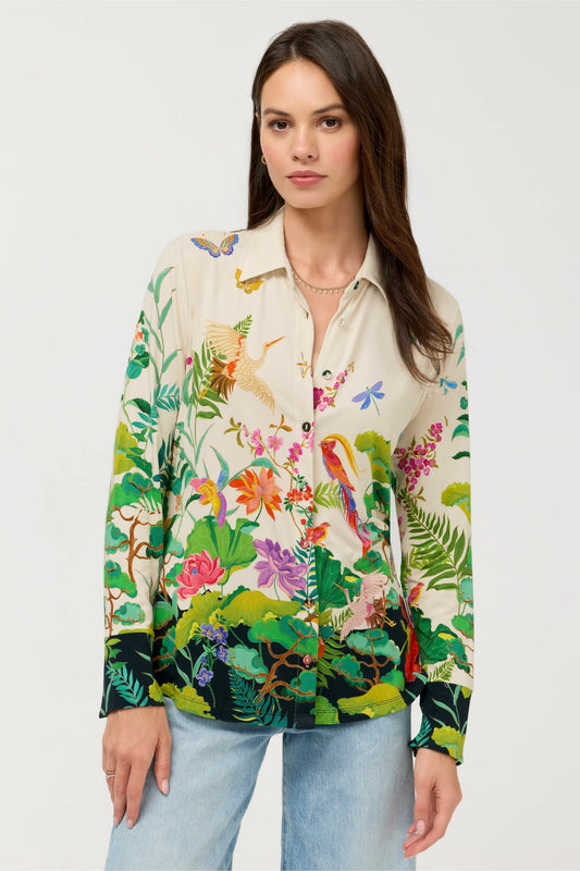 Johnny Was THE JANIE FAVORITE BUTTON FRONT SHIRT