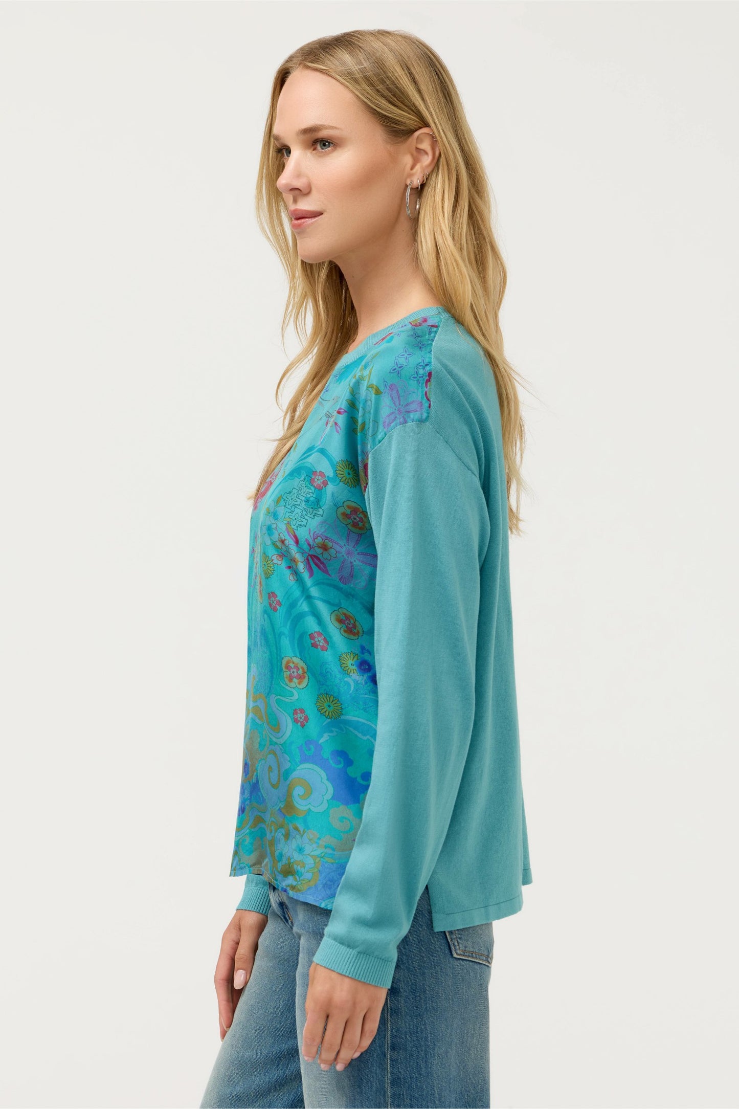 Johnny Was THE PRINTED DROP SHOULDER PULLOVER